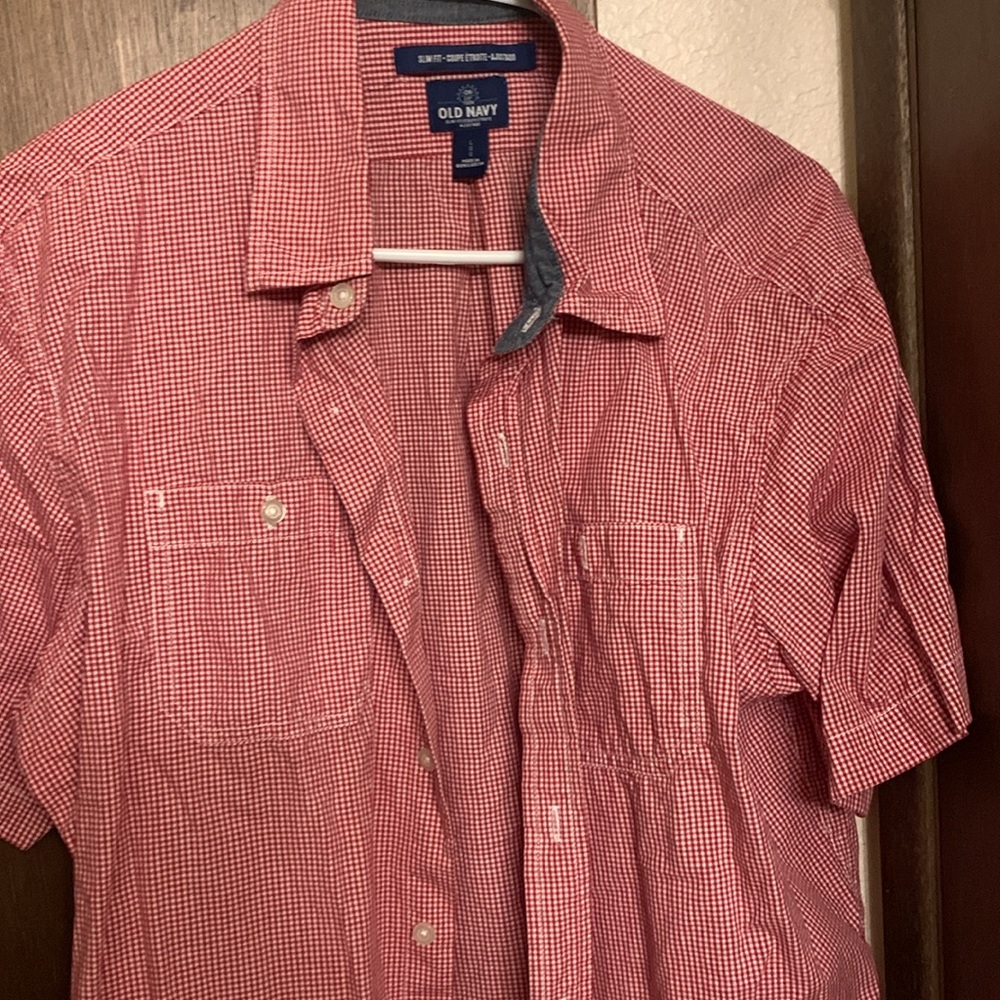 Red white button up - Picture 2 of 2